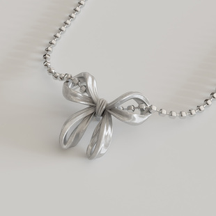 十口二冂EternalBow蝴蝶结项链S925银小众原创设计师气质高级感