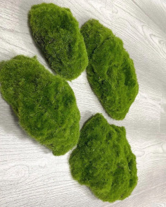 仿真毛绒石块仿真苔藓青苔石头橱窗造景微景观假石头假草皮植绒石