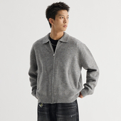 VMCL北极绒拉链翻领日系通勤毛衣针织开衫 外套男秋24AW vermicell