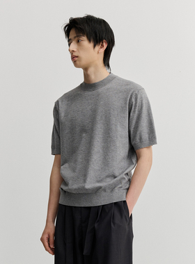 VMCL法尼澳绒正肩cleanfit羊绒蛋白针织短袖T恤男26SS vermicelli