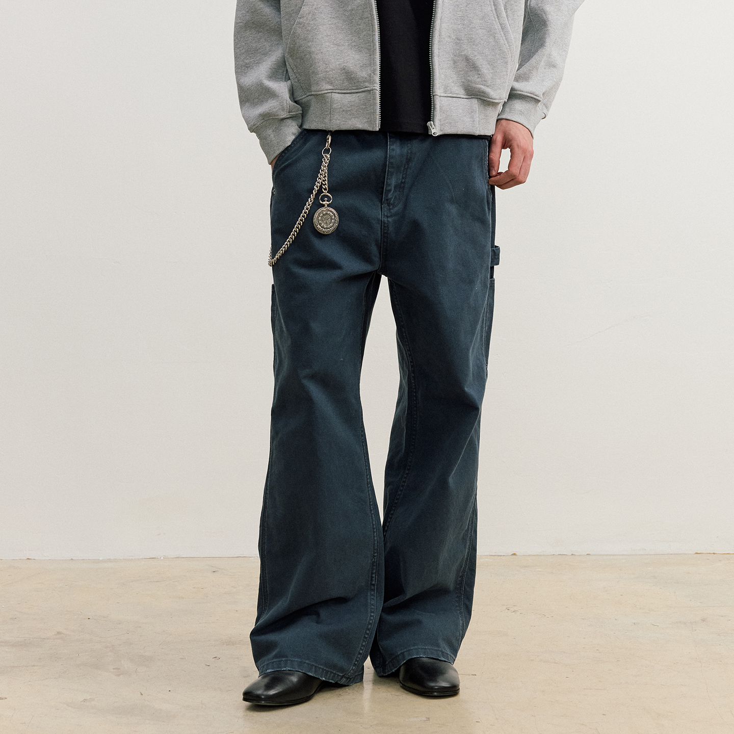 VMCL A字廓形洗水伐木裤男硬朗直筒美式复古做旧25AW vermicell