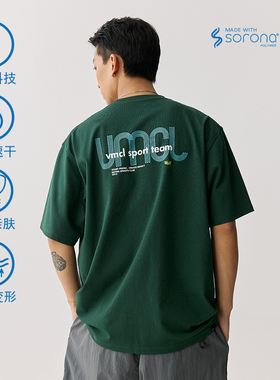 VMCL撞色运动线条索罗娜透气速干宽松短袖T恤男女25SS vermicelli