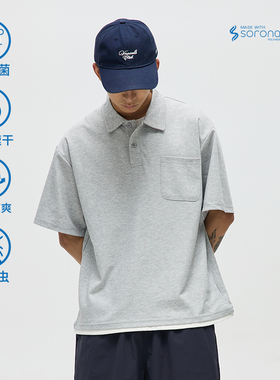 VMCL老钱风 假两件日系简约通勤宽松短袖POLO衫男25SS vermicelli