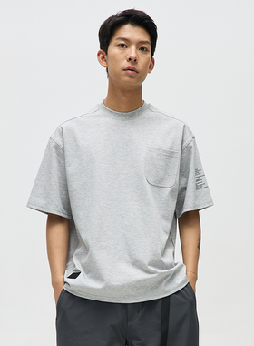 VMCL双缝线口袋凉感快干简约印花基础口袋T恤男女25SS vermicelli