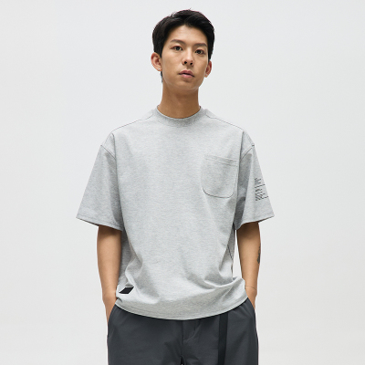 VMCL双缝线口袋凉感快干简约印花基础口袋T恤男女25SS vermicelli