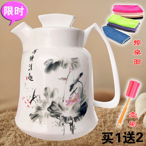 大容量凉水壶包邮果汁壶陶瓷茶壶冷水壶耐高温茶壶开水壶买1送2
