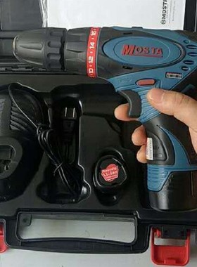 妙达12V锂电钻家用电动钻孔冲击钻LD10BHT手电钻MOSTA手枪钻套装