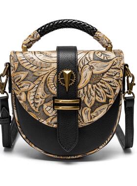 【代理现货】原创复古手机包小众设计真皮女式肩斜跨包压花手提包