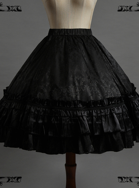 Lolita轻薄半裙欧洲复古提拉裙洛丽塔搭配华丽荷叶边