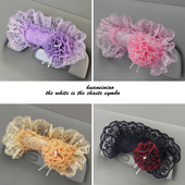 女性蕾丝花边汽车内饰用品车内顶棚抓手套车顶拉手套八种颜色可选