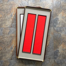 【仿铜角对联框中框 外框45*90 内框14*68】新中式立体实木画框