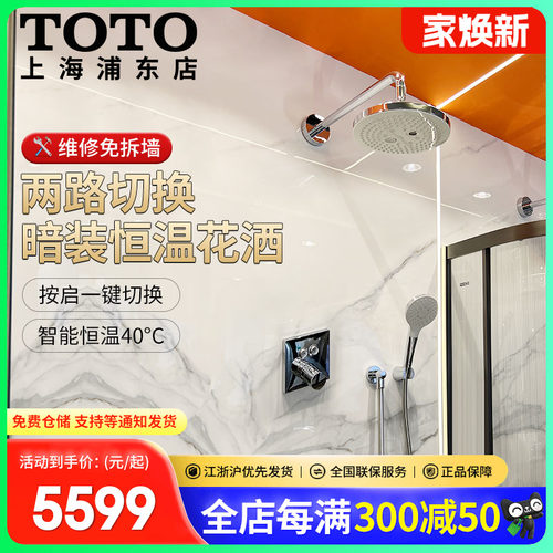 TOTO双路出水淋浴入墙花洒套装