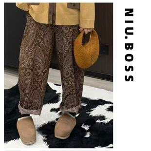 凹凸提花拼接腰花裤 Three 高级老花 250斤 Ten.N大码