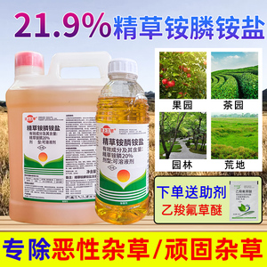 21.9%精草铵膦铵盐除草剂烂根剂草胺一磷扫非耕地杂草农药正品光