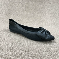 Модная обувь с бантиком с заостренным носом для отдыха, 2020, из натуральной кожи