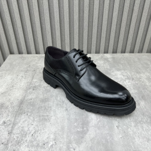 皮鞋 断码 休闲低跟纯色深口圆头系带青年男士 2023新款 处理真皮男鞋