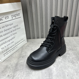 时尚 新款 英伦棉靴加绒优雅马丁靴短靴 处理女靴2025秋冬季 厂家断码