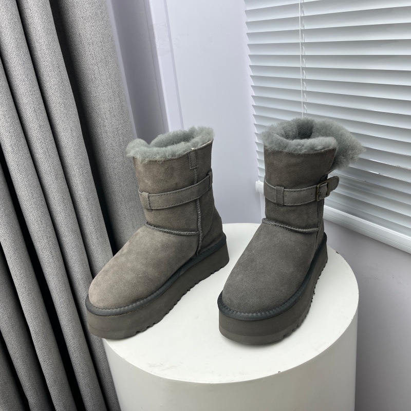 加绒加厚保暖棉靴断码处理真皮女靴2025冬季新款厚底套筒雪地靴40