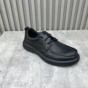 深口圆头舒适平底系带百搭青年休闲皮鞋 2023新款 处理真皮男鞋 断码