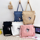 潮流斜挎包学生多用补习袋 时尚 大容量单肩帆布包2023新款 韩版