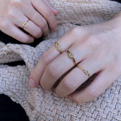 TYUSHA慵懒风绕线设计14K麻花结