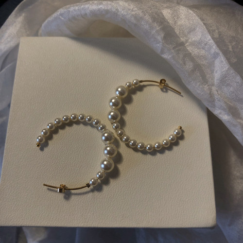 TYUSHA法式珍珠耳环高级感网红