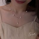 TYUSHA超美星空满天星天然淡水珍珠项链大小间隔正圆小灯泡项链女