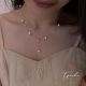 TYUSHA超美星空满天星天然淡水珍珠项链大小间隔颈链送女友礼物