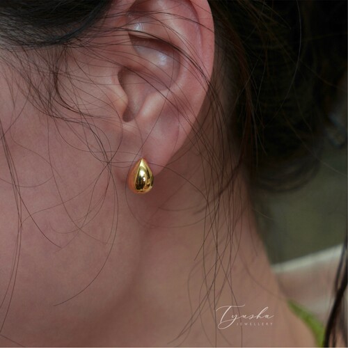 TYUSHA百搭水滴型法式复古耳钉