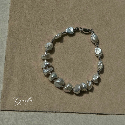 TYUSHA天然野生keshi珍珠手链