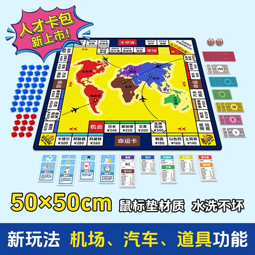 大富翁强手棋地产经营亲子桌游