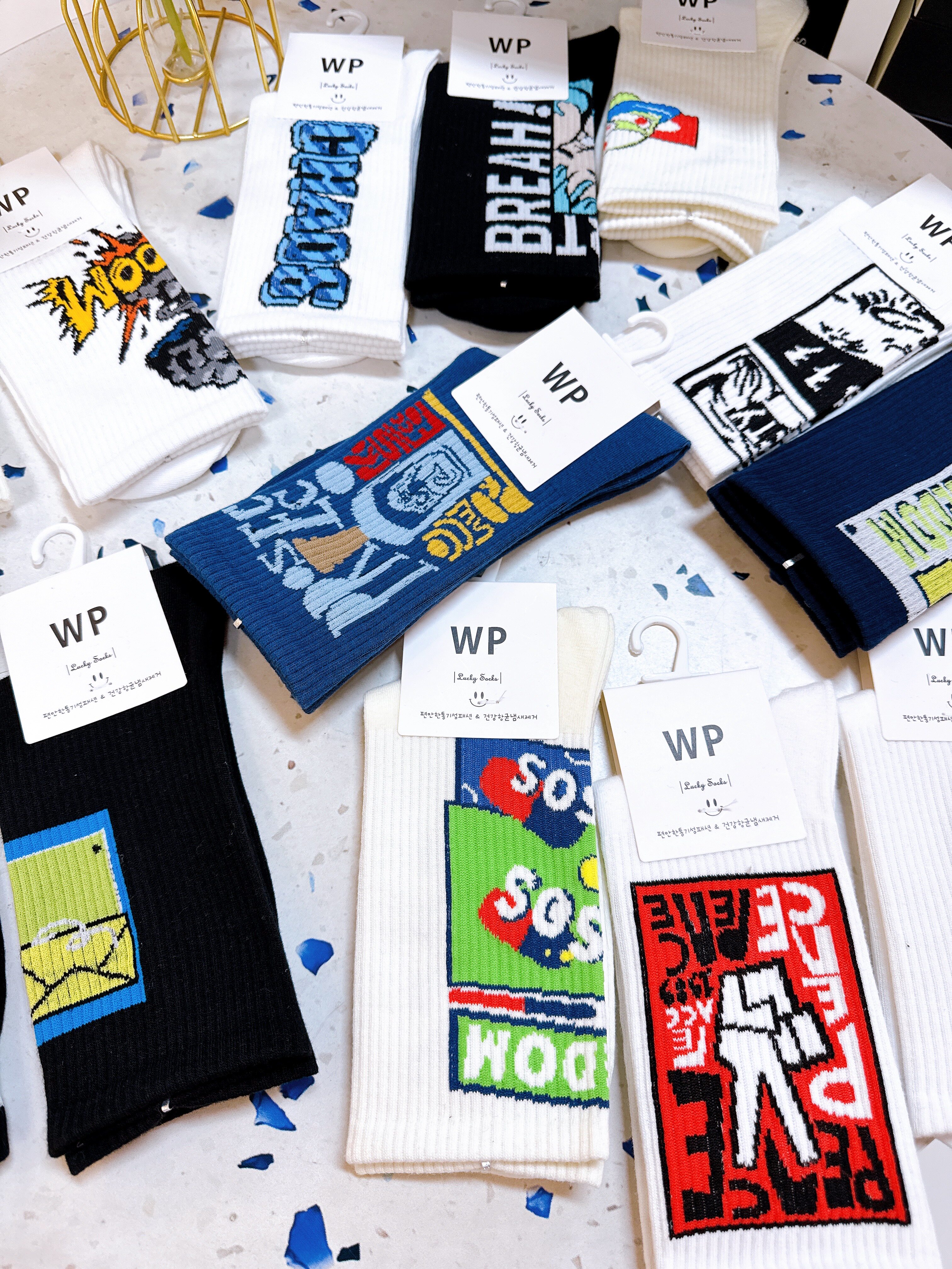 满38包邮｜篮球袜子男款夏季涂鸦中筒袜美式运动袜秋冬吸汗透气