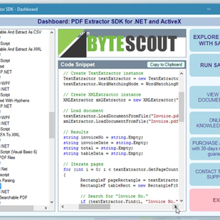 SDK Bytescout PDF Extractor 支持 v13.4.1.4780