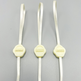 丝带双插吊粒经典 烫金轻奢服装吊牌吊绳时尚潮牌 LOGO可定制现货