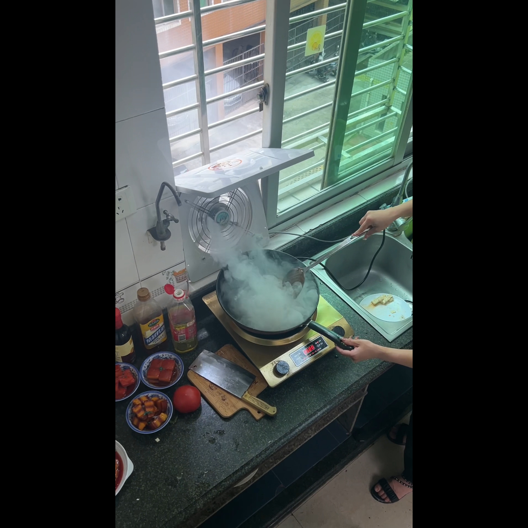 厨房排油烟扇10寸翻盖壁式排风扇窗式强力金属铁排气扇窗抽烟烟机