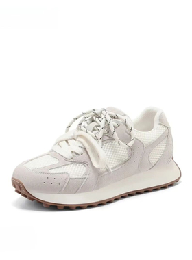 门店64&9！欧若精灵休闲鞋复古运动羊皮透气网百搭阿甘鞋女C22491