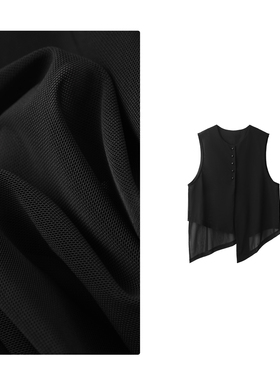 B 门店29&9！黑豆马甲 搭配神器不规则下摆无袖背心上衣女 C22494