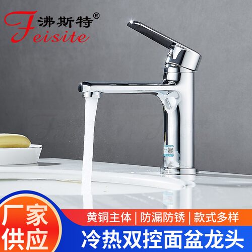 沸斯特座式单孔全铜冷热水龙头