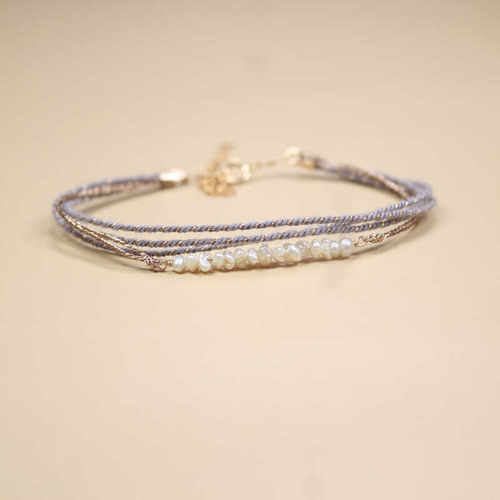 手绳异形珍珠手链极细迷你串珠女