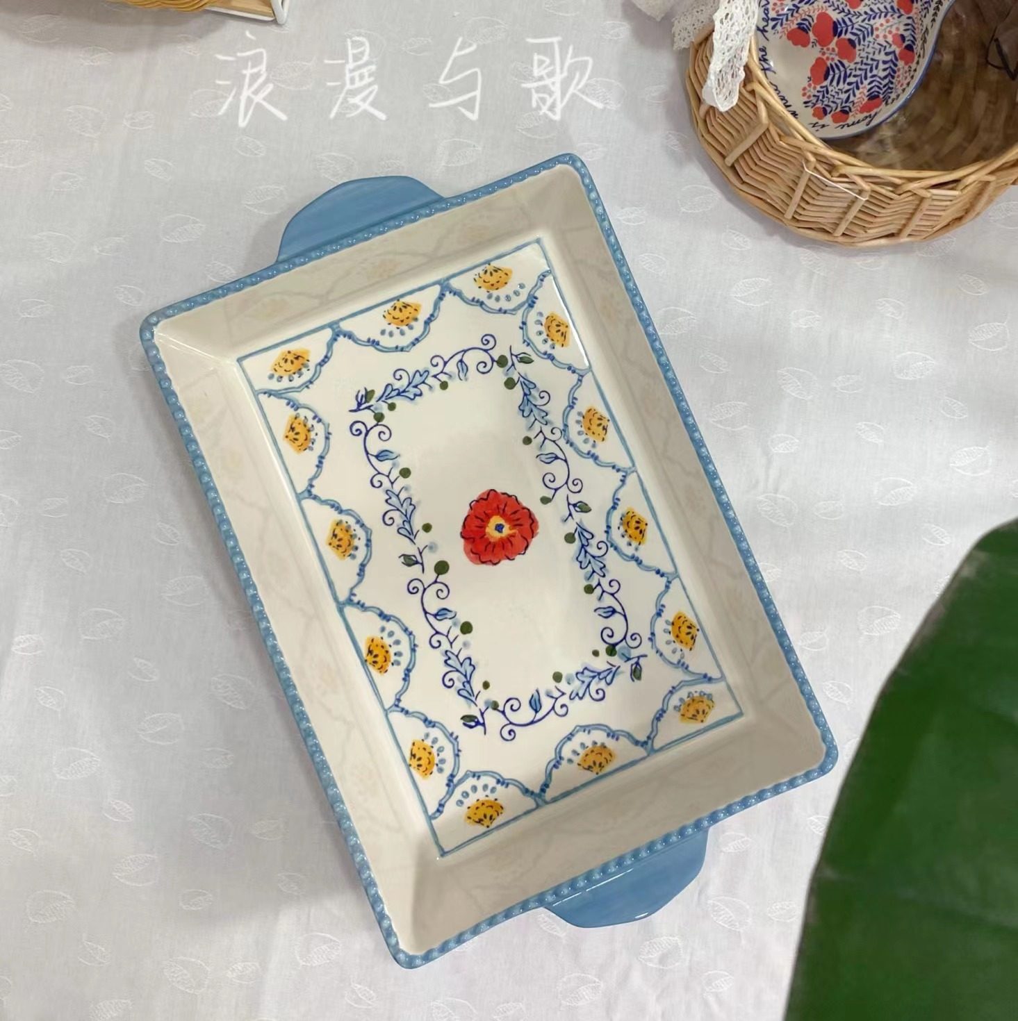 浪漫与歌 | 出口美国吉普森旗下甜美风大烤盘小龙虾盘水煮鱼盘,厨房/烹饪用具,其它烘焙器具,淘宝优惠券,粉丝福利购,淘宝优惠卷