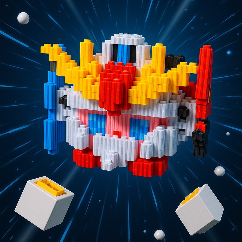 一直拼积木DIY6岁机器人益智锻炼