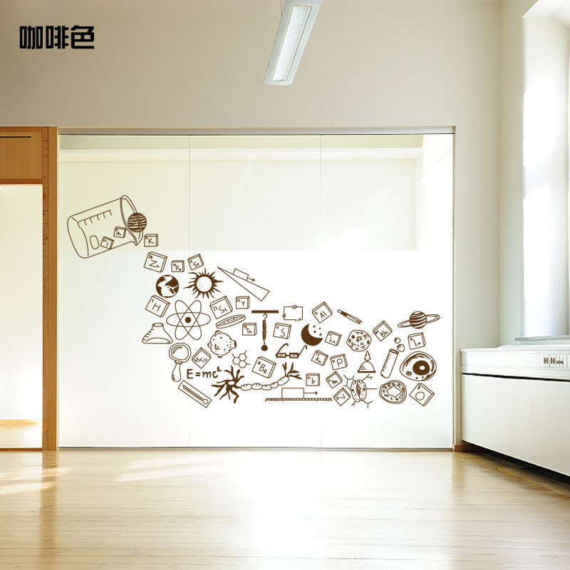 物理生物化学元素公式定律贴画理科教室实验室装饰涂鸦艺术墙贴纸