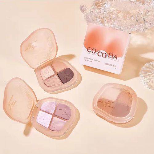 伊诗婷可依塔COCOETA霓眸四色眼影大地奶茶日常淡妆彩妆盘哑光