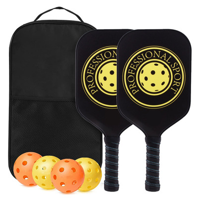 碳纤维玻璃纶匹克球拍 Pickleball Paddles PP蜂窝UV印刷球拍套装