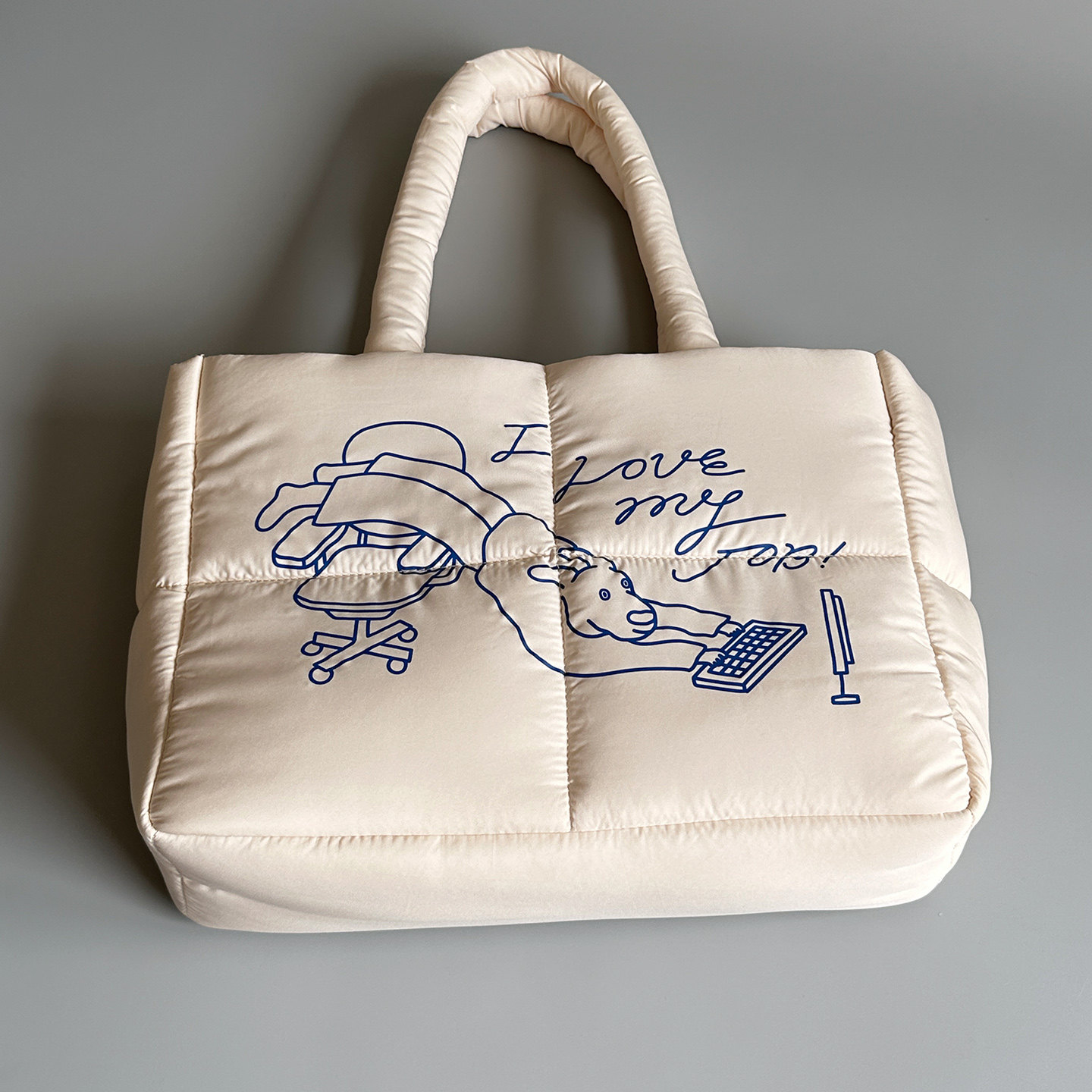 出口外贸好物！加厚减震柔软羽绒包 单肩通勤电脑包13.3寸 可爱