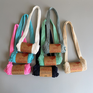 出口欧洲原单！时尚针织渔网兜 单肩购物果蔬袋 篮球袋野餐露营袋