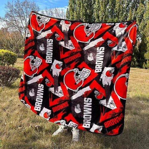 五折清仓！美式橄榄球法兰绒毯 152*127cm办公午休车载盖毯大毯子