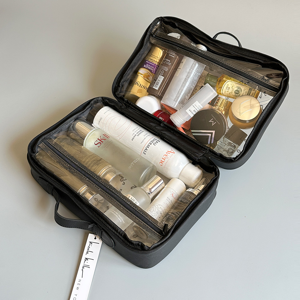 出口老美原单双层透明洗漱包