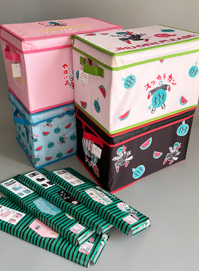 出口Jap整单大牛货！出川牛津布可折叠带盖收纳箱家居车载储物箱