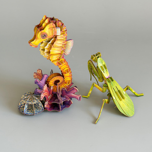 【超级牛货】出口老美原单29.99美金 3D立体模型动物昆虫拼图玩具